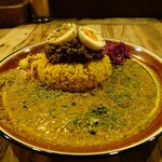 モネノニワ - あいがけスパイスカレー(味玉)