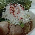 麺家 六三四 - 辛ねぎラーメンにトッピングキャベツ、