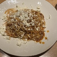 オービカ モッツァレラバー 横浜店 - 水牛モッツァレラのオーガニックパスタのミートソース。