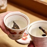 花いち - ひれ酒で乾杯♪