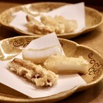 花いち - あおりいかと干いも天ぷら