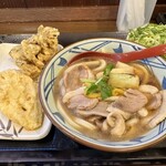 Marugame Seimen - 鴨ねぎうどん、舞茸天、レンコン天