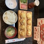 明石焼 たこ八 - 明石焼きランチ　ご飯、終　お椀付