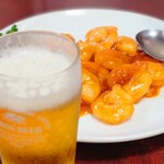 西湖 - エビチリ+ビール