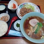 寿楽 - 晩ご飯セット（焼肉＋ラーメン）