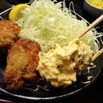 Hacchouboritomo - 広島県産牡蠣フライ定食５個（大盛）1,600円