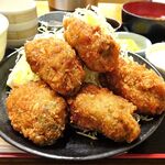 Hacchouboritomo - 広島県産牡蠣フライ定食５個（大盛）1,600円