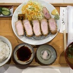 Tonkatsu Botan - 32℃豚ロース定食 1,800円 ごはん少なめ（半分とお願いしました）