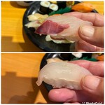 Jiyanome Sushi - 上 鯛
                        下 ヒラス