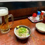Naritaya - 生ビールに鳥酢 