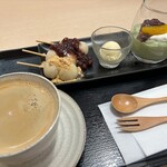 Ikkei Saryou Purasu Deri - お団子と抹茶プリンと珈琲のセット