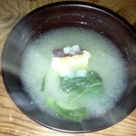 玉響 - 【移転前】椀もの (五郎島金時芋、春菊入り聖護院蕪すり流し)