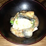 玉響 - 【移転前】温物 (海老芋柳鰆蒸しの香箱あんかけ)