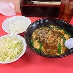 ラーメンわはん - ネギ醤油ラーメン、ごはんセット。