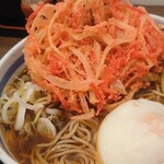 Soba Isshin Tasuke - 天玉そば(紅生姜天)　590円