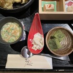 Daizuya - 茶碗蒸し・湯葉のお造り・抹茶わらび餅
