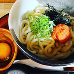 千里庵 - 明太釜玉ぶっかけうどん