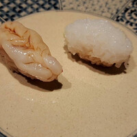 鮨 やま田 - ぼたんえび、アオリイカ