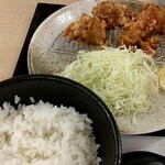 Katsuten - ザンギそば定食（1280円）のザンギ