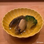Uoshin - 蝦夷あわびとブロッコリーの銀餡掛け