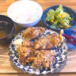 大衆食堂ゆしまホール - (ﾗﾝﾁ)唐揚げ定食￥850　2024.1.22