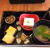 Sobaararagi - 前菜　だし巻き卵、焼味噌（蕎麦の実）、蕎麦の実豆腐、蕎麦の実のオジヤ（季節ごとに変わります）