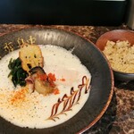 Tadaima Henshin Chuu - 牡蠣と豆乳ラーメンと牡蠣ご飯(ランチセット)