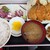 ゆうき食堂 - 料理写真:地アジのフライ 刺身一点付定食（ブリ）1500円 ☆