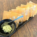 Spring roll skin Senbei (rice crackers)