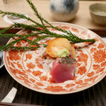 緒方 - 「お造」赤貝、シビ鮪