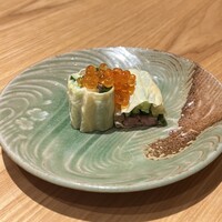 しゃぶしゃぶ　すき鍋　おもき 銀座店 - 松阪牛入　五色湯葉巻き