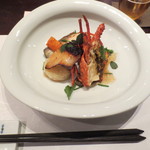 えさき - 伊勢海老と鰆のわさびソースです。