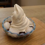 甘味おかめ - ソフトしらたまぜんざい