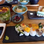 Noukayasai Futagoya - 可愛い★お野菜と海鮮の手毬寿司　十貫ランチ