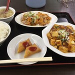 四川料理 新中華 - 麻婆豆腐+油淋鶏定食