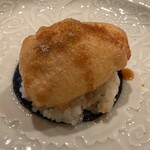 虎白 - 河豚の白子　フリット　飯蒸し