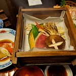 福松荘 - 蒸し野菜～タレをつけて美味しい～今回唯一温かい