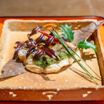 一石三鳥 - 真鯛幽庵蓮焼き 木の芽味噌