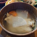 ベイラウンジコーヒー - あら汁接写