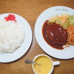 グリルきかい - 料理写真:ミニハンバーグランチ