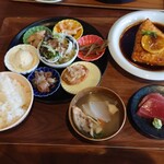 ベイラウンジコーヒー - かじきの照り焼き  1100円(後輩君実食)