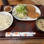 Kadoya Shiyokudou - メンチカツ定食です。（2024年1月）