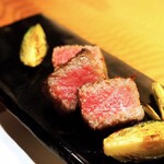 隠れ家鉄板おぶ - 佐賀牛のシャトーブリアンとサーロインの食べ比べ