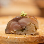 鮨 富かわ - 鯖の炙り棒寿司