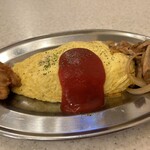 狛江食堂 ニュースター - オムライス&ミニ生姜焼きセットです。（2024年1月）