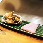 隠れ家鉄板おぶ - のどぐろと鮑