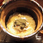 隠れ家鉄板おぶ - 蟹の土鍋ご飯