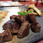 23252083 - 国産牛フィレステーキ 120g 旬野菜の鉄板グリル