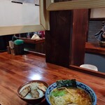 麺工房 隠國 愛川本店 - 隠國ラーメン700+森薫る丼ぶりS350
