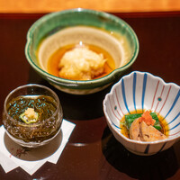 あらまさ 別館 - あん肝ポン酢 白子の揚げ出汁 岩もずく